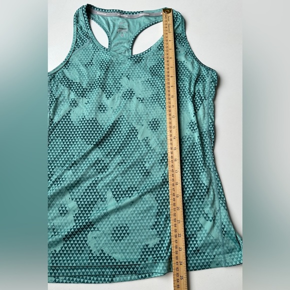 Nike Running Miler DriFit Green Floral Soft Stretch Workout Tank Women’s Large - Picture 6 of 8